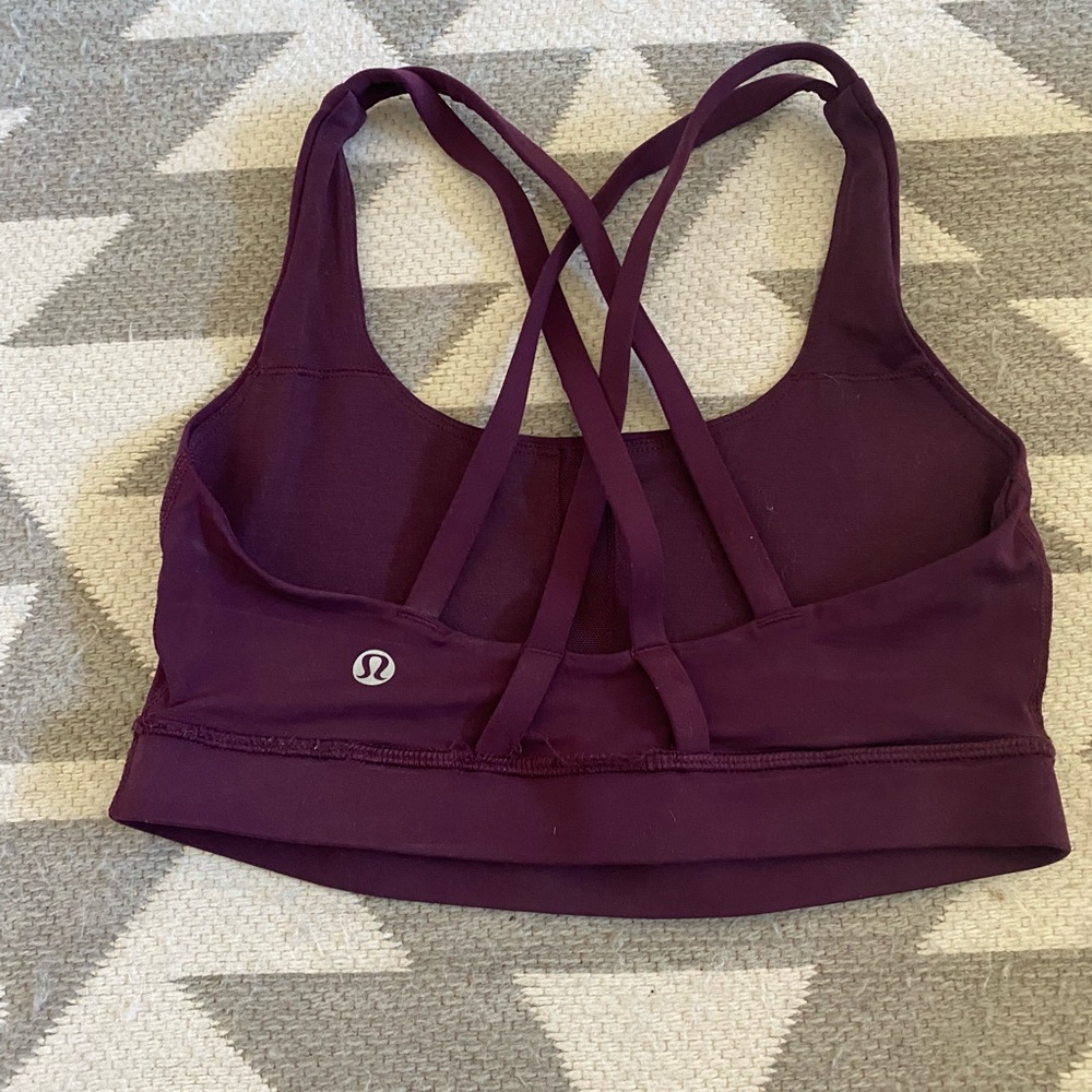 •Lululemon Maroon Energy Bra•